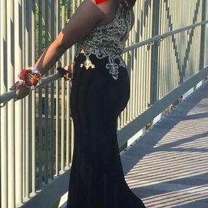 Black and Gold prom gown